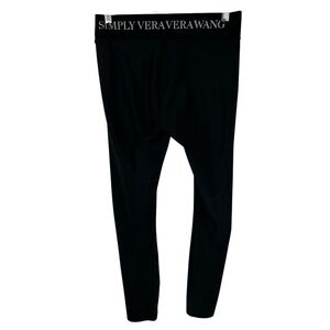 Simply Vera Vera Wang Black Pull On Leggings Stretch‎ Logo Women's Size Medium